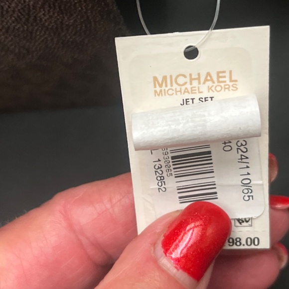 NWT Michael Kors Lg. Jet Set Crossbody/Soulder Bag. Calf Hair/Animal Print Front - Picture 5 of 16